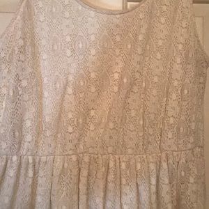 Lace detail white dress